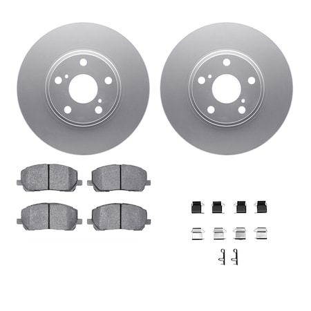 4312-76041, Geospec Rotors With 3000 Series Ceramic Brake Pads Includes Hardware,  Silver